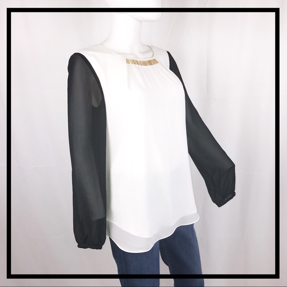 DKNYC Brand Long Sleeved Blouse Size Small - Picture 4 of 5